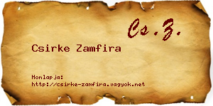 Csirke Zamfira névjegykártya